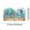 (US Local)Marine Animal DIY Diamond Painting Hanging Hook No Hole Punching Wall Decoration