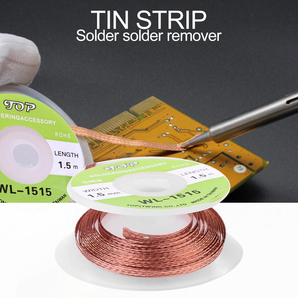 

1.5m Desoldering Braid Welding Solder Remover BGA Wick Wire Lead Cord Flux, 3.0mm, 501 Original