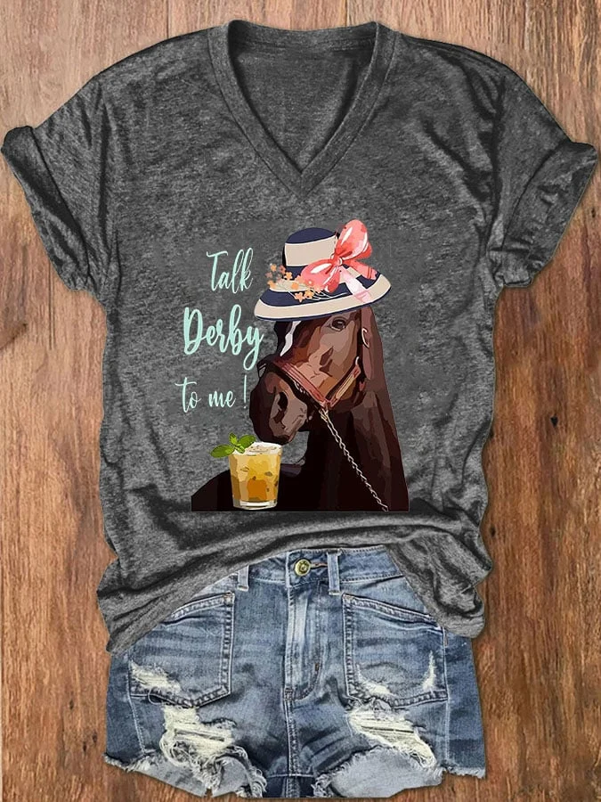 Women's "Talk Derby To Me" Printed T-Shirt socialshop