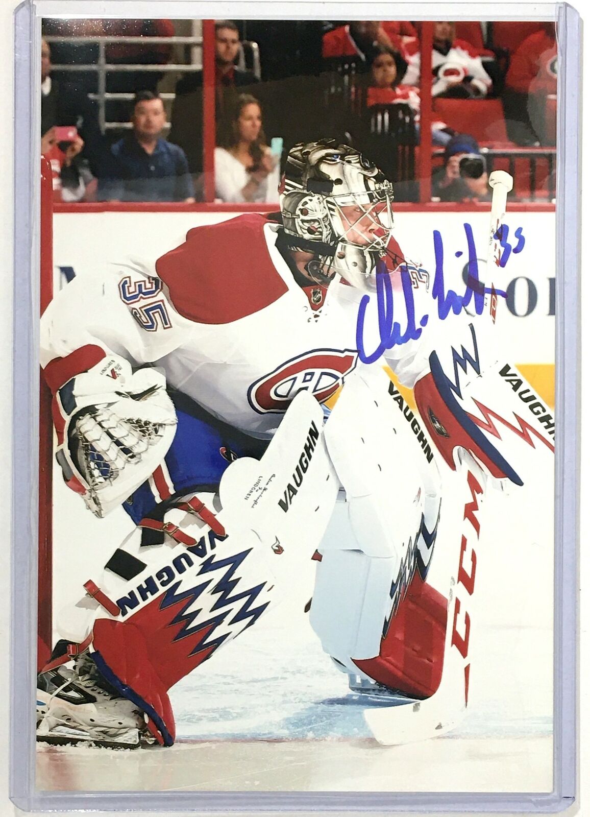 Charlie Lindgren Signed 4x6 Photo Poster painting Montreal Canadiens St. Louis Blues Auto