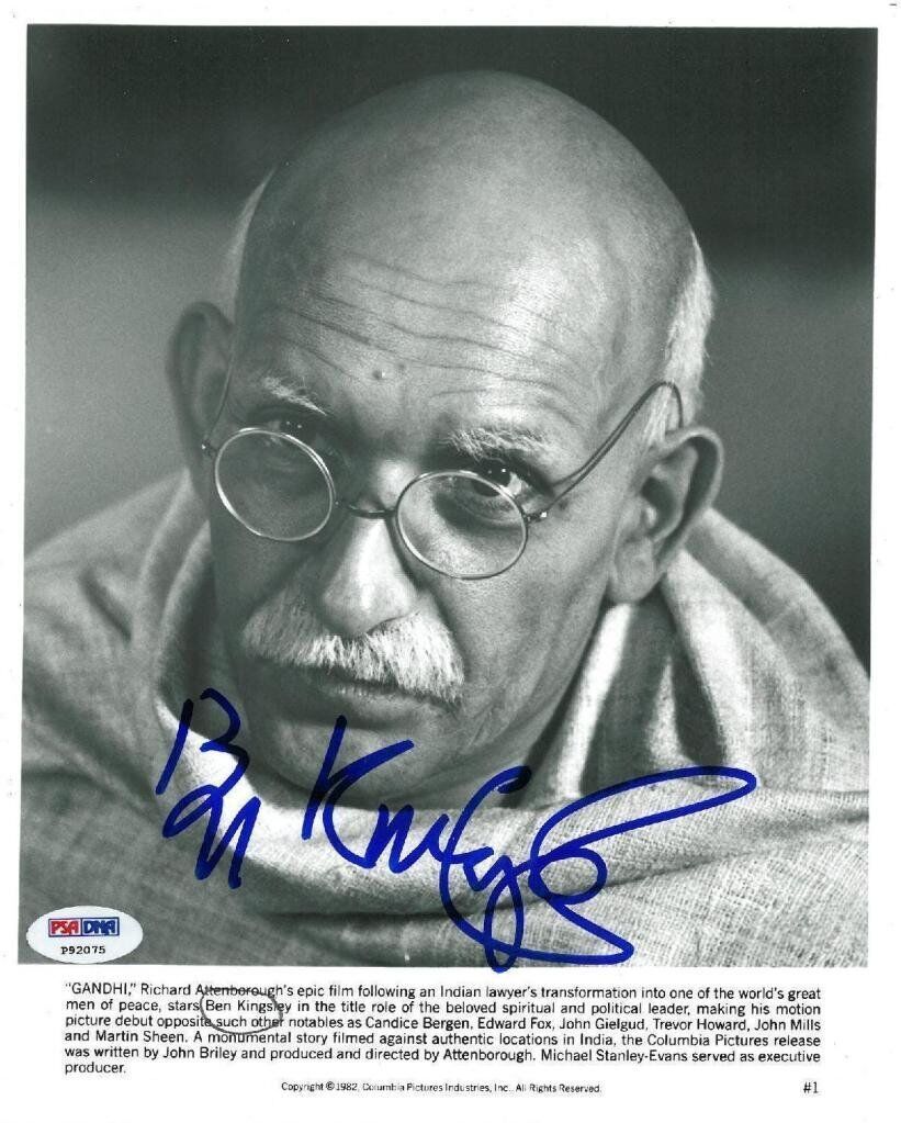 Ben Kingsley Signed Gandhi Authentic Autographed 8x10 Photo Poster painting (PSA/DNA) #P92075