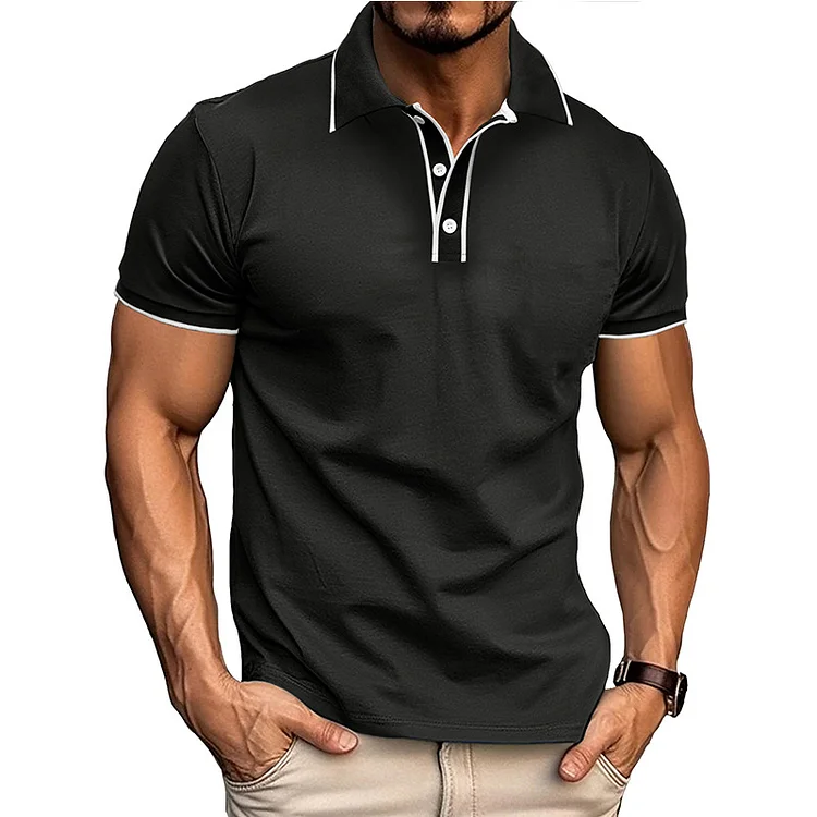 2025 Men's short-sleeved polo shirt