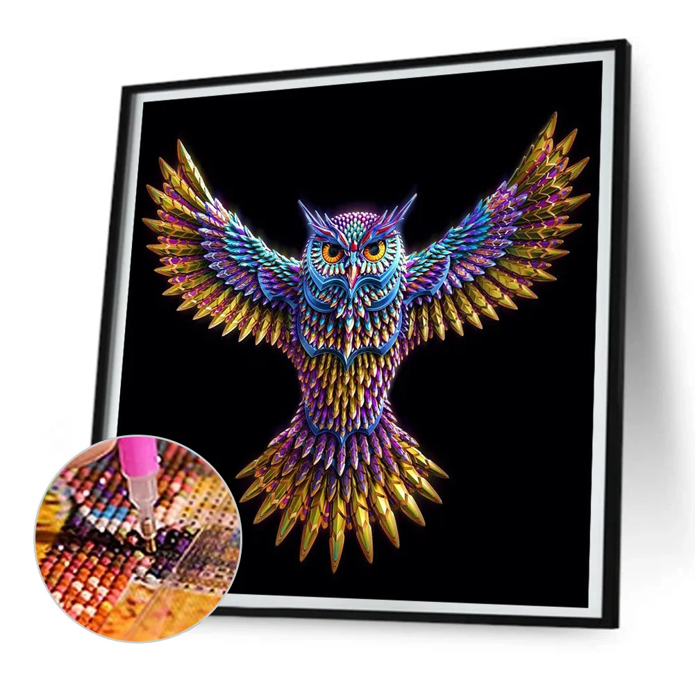 Full Round Diamond Painting 30*30cm - Owl