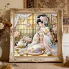 5D DIY Diamond Art Painting Kit Partial Drill Japanese(Tea Kimono Lady)
