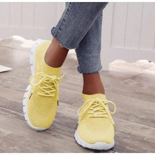 Women Shoes 2022 Summer Mesh Breathable Sneakers Women Platform Casual Sport Shoes Women Comfort Lace Up Running Shoes Plus Size