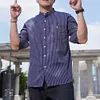  Gioiacombo&trade; Camicia a maniche lunghe a righe casual da uomo