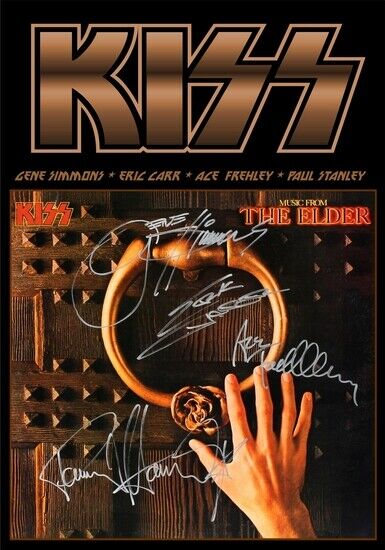 KISS POSTER - SIGNED LP COVER - THE ELDER - Photo Poster painting QUALITY INSERT -  POST!