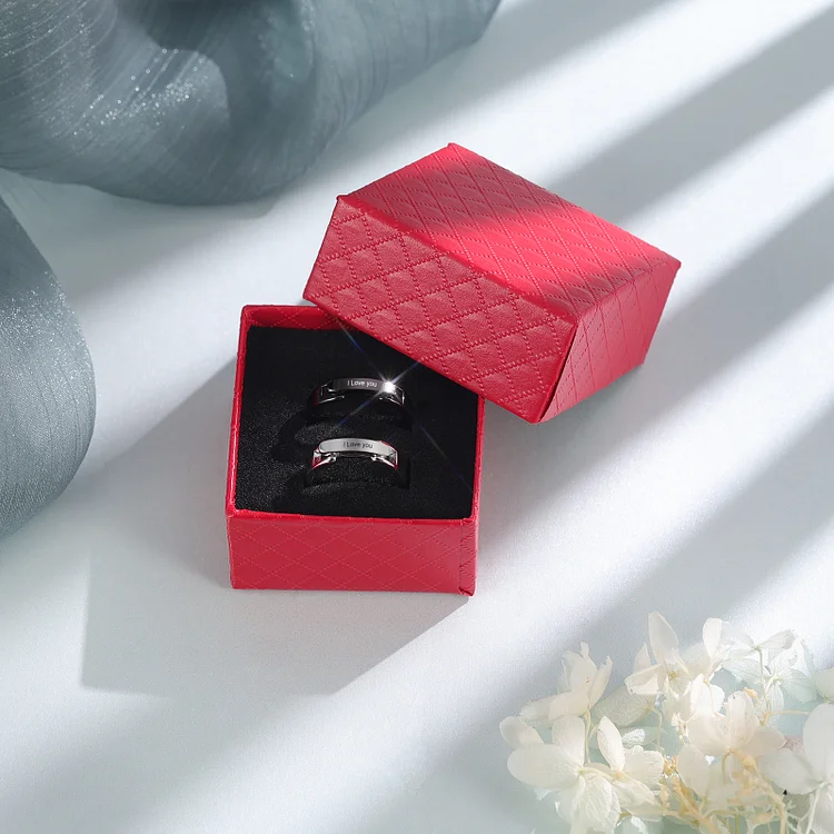 Couple Ring Personalized Matching Rings Gift for Couple