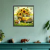 Diamond Painting-DIY Full Round Drill Sunflower Car