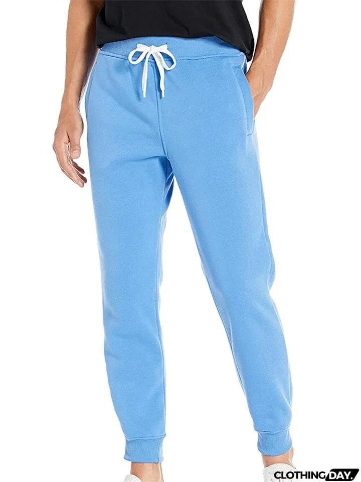 Men's Comfy Casual Daily Wear Sporty Fastening Pants