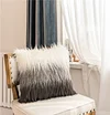 Gradient Long Plush Home Living Creative Cushion Pillow Cover