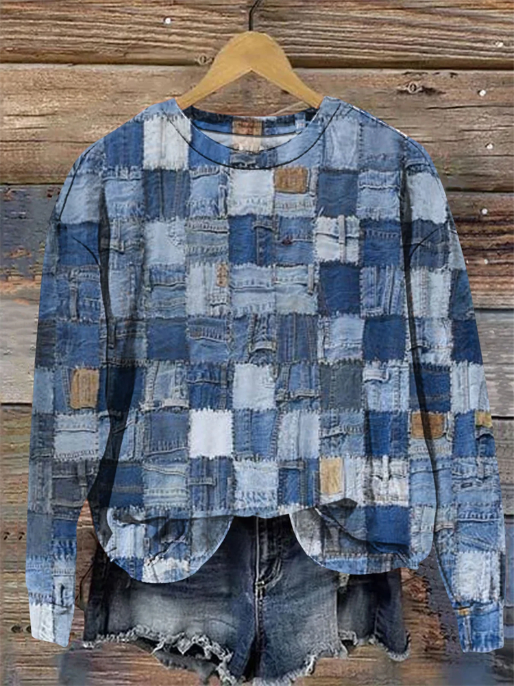  Cowboy Patch Pattern Sweatshirt Westsshops