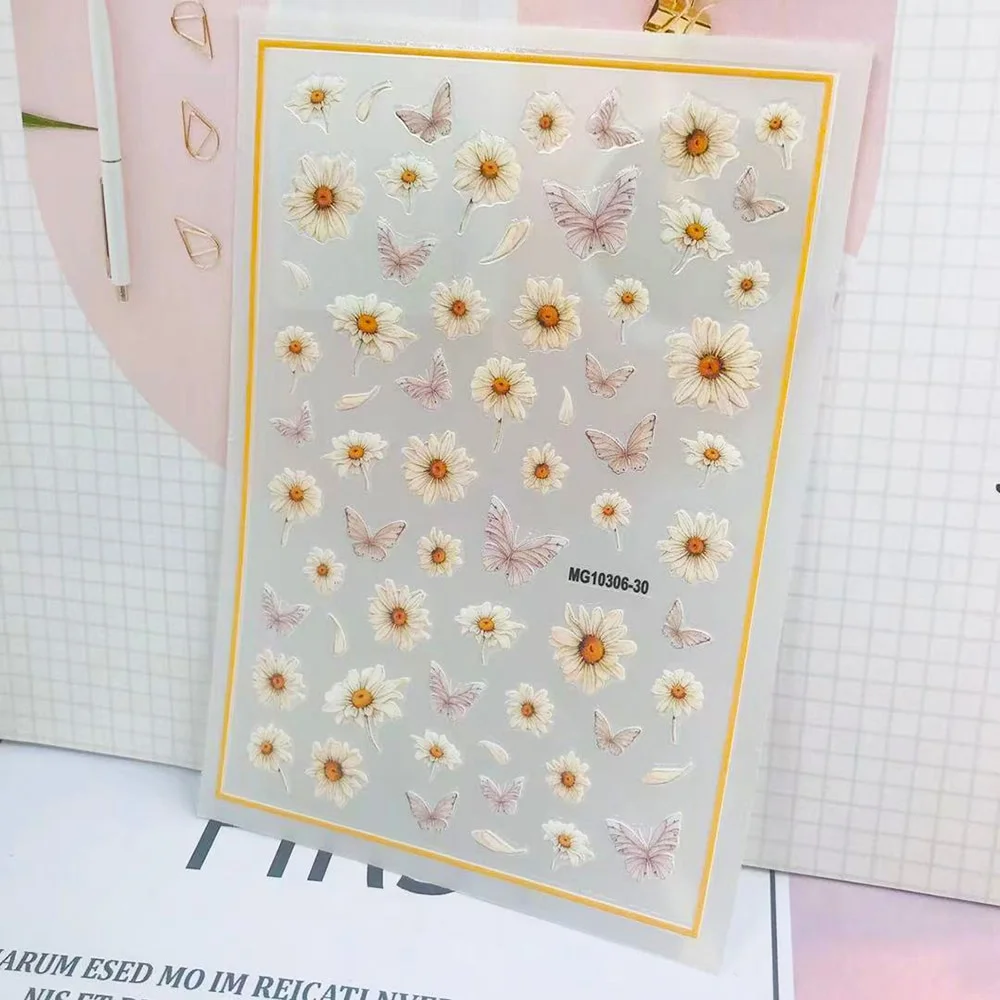 Churchf New 3D Self-Adhesive Bohemia Lovly Red Lips Image Nails Stickers for Nails Sticker Decorations Manicure Z0452-Nail Inspo