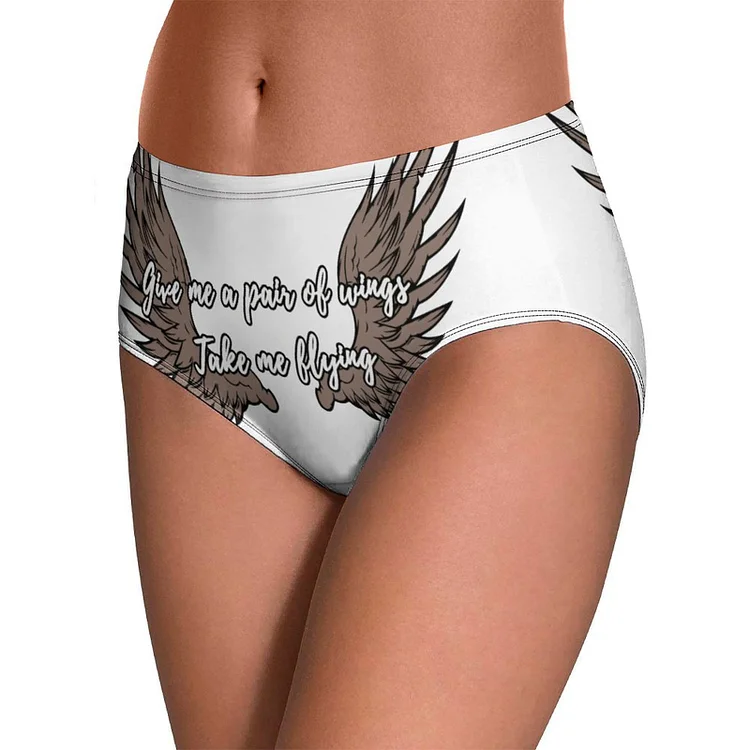 Women's Underwear Give Me A Pair of Wing Letters  customized, personalized, gift