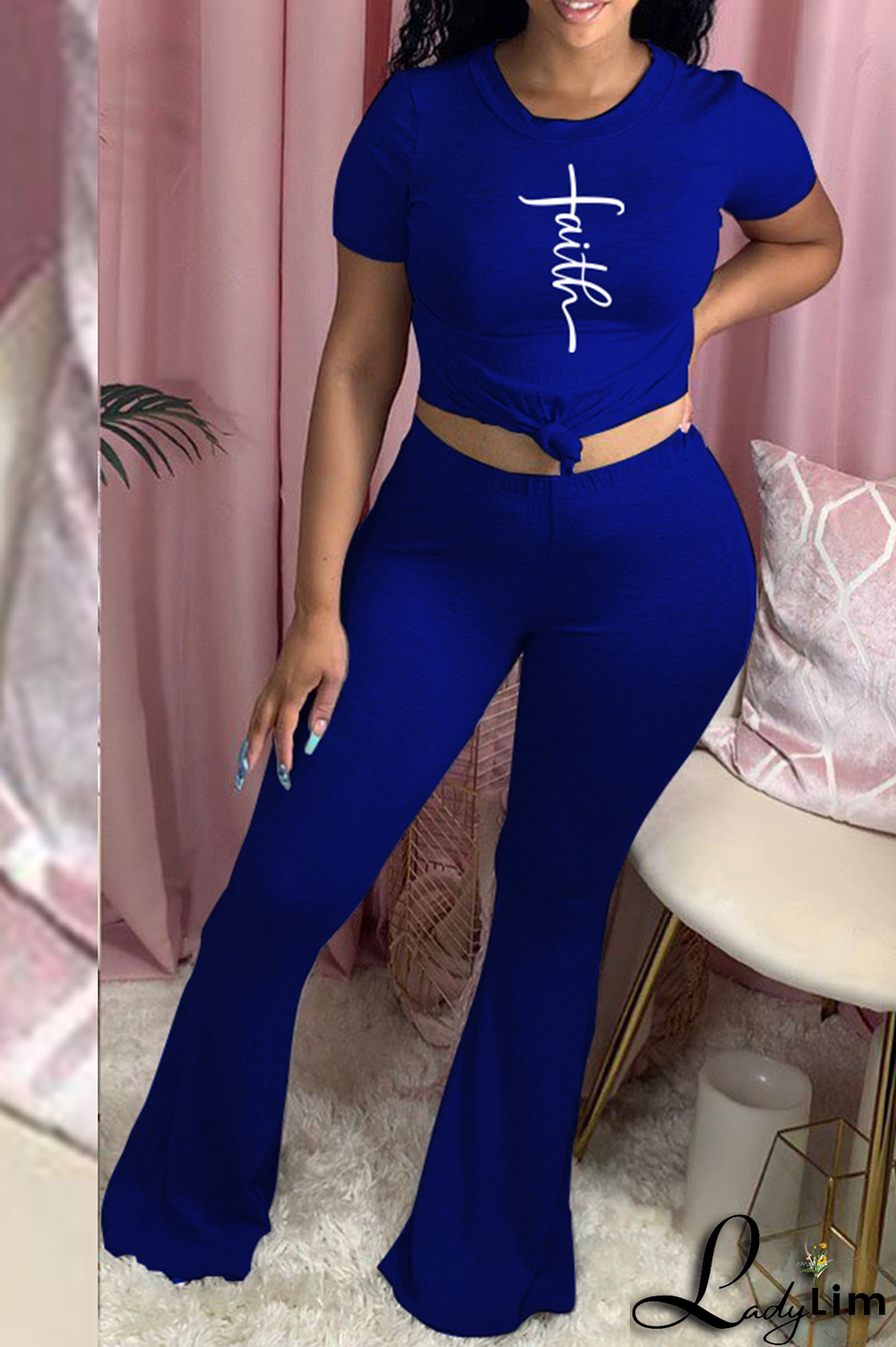 Black Casual Print Patchwork O Neck Short Sleeve Two Pieces