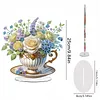 Flower Afternoon Tea Diamond Dot Painting Ornament DIY Double Sided