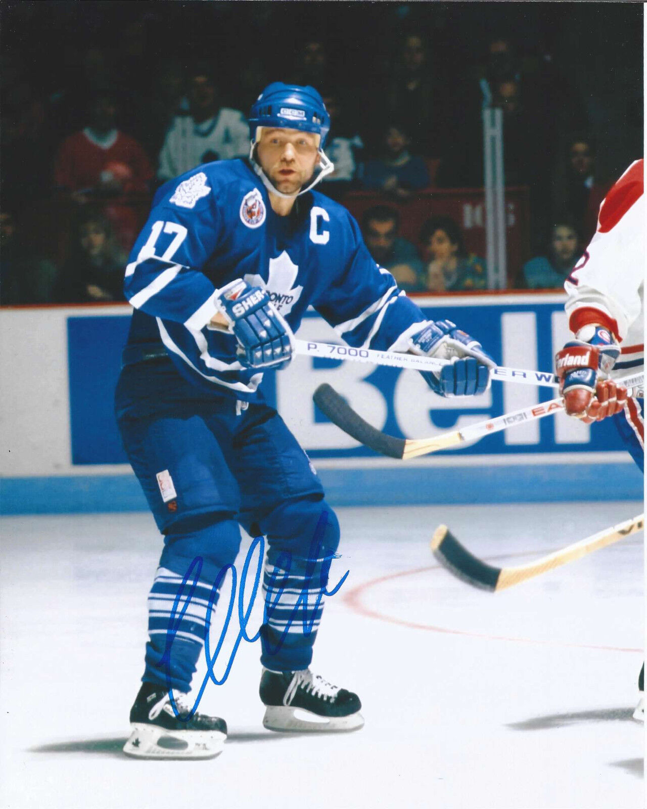 TORONTO MAPLE LEAFS WENDEL CLARK SIGNED 8X10 Photo Poster painting W/COA WENDELL VINTAGE 5