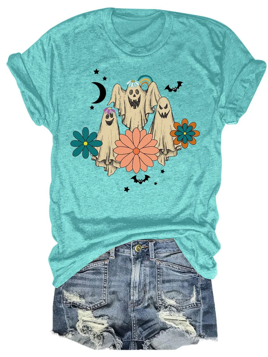 Retro Floral Ghost T-shirt