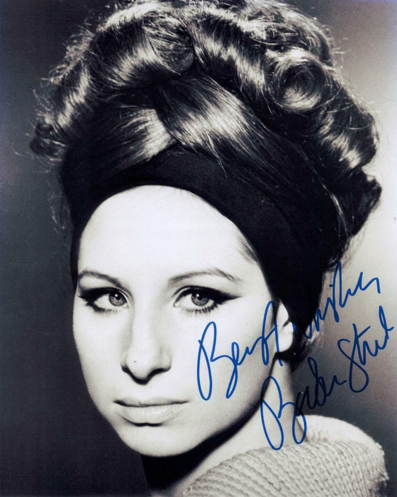 Barbra Streisand SIGNED AUTOGRAPHED 10 X 8