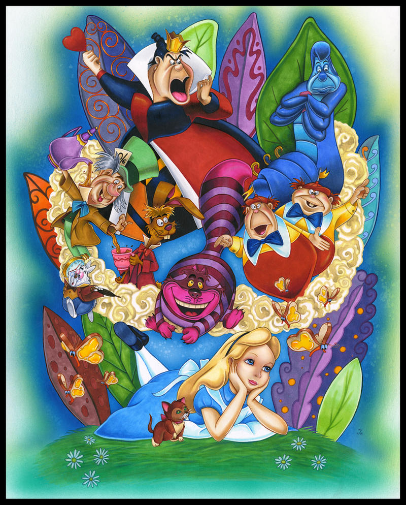 Disney Alice In Wonderland Cheshire Cat 40*50CM(Canvas) Full Round Drill Diamond Painting gbfke