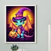 (40*50cm)Halloween Pumpkin Winged Dragon - Full Round Drill Diamond Painting