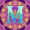 （Multi-Style)Mandala Alphabetr A-Full Round Diamond Painting 30*30CM