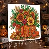 Pumpkin Framed Special Shape Diamond Painting Kit 25x25cm for Adults