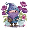 >SALE<5D DIY Partial Special Shaped Drill Diamond Painting Purple Gnome Decor 30x30cm