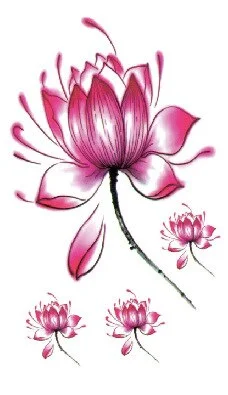 Water Transfer Tattoo cute lavender green red flowers Leavesl tatoo Waterproof Temporary fake Tatto for adults kid 10.5*6cm