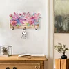 Wooden Dragonfly Flower Special Shape Diamond Painting Hanging Hooks for Decor
