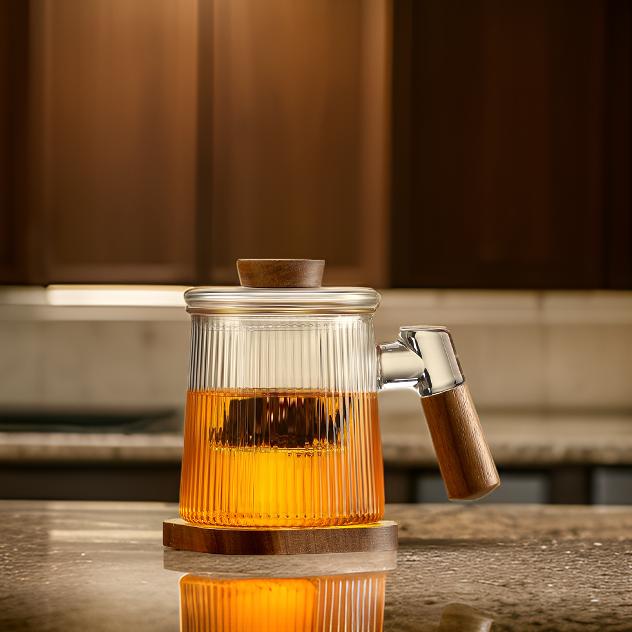 FromTea "Snowy Sunshine" Glass Tea Mug 福建省德化优格工艺品有限公司_Fromtea&reg; Official Store
