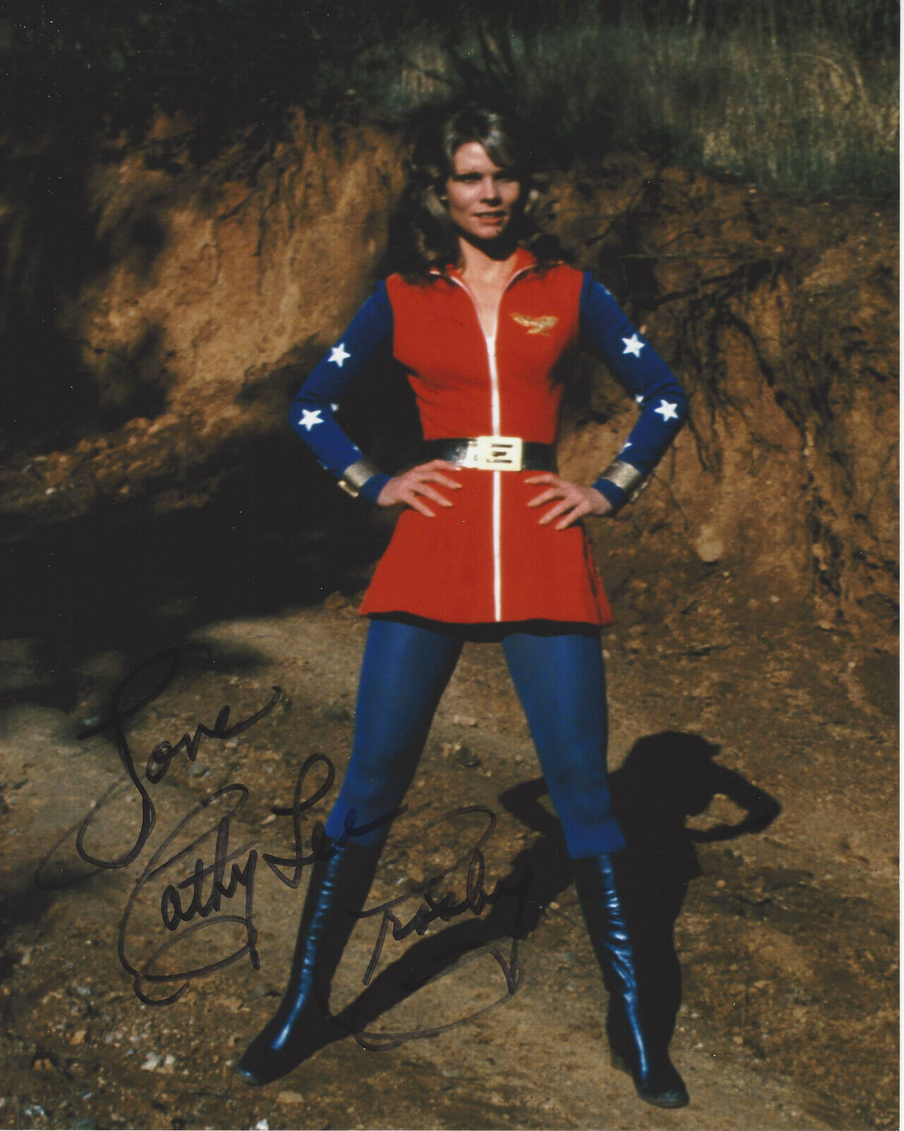 CATHY LEE CROSBY SIGNED AUTHENTIC 'WONDER WOMAN' 8x10 Photo Poster painting 2 w/COA ACTRESS