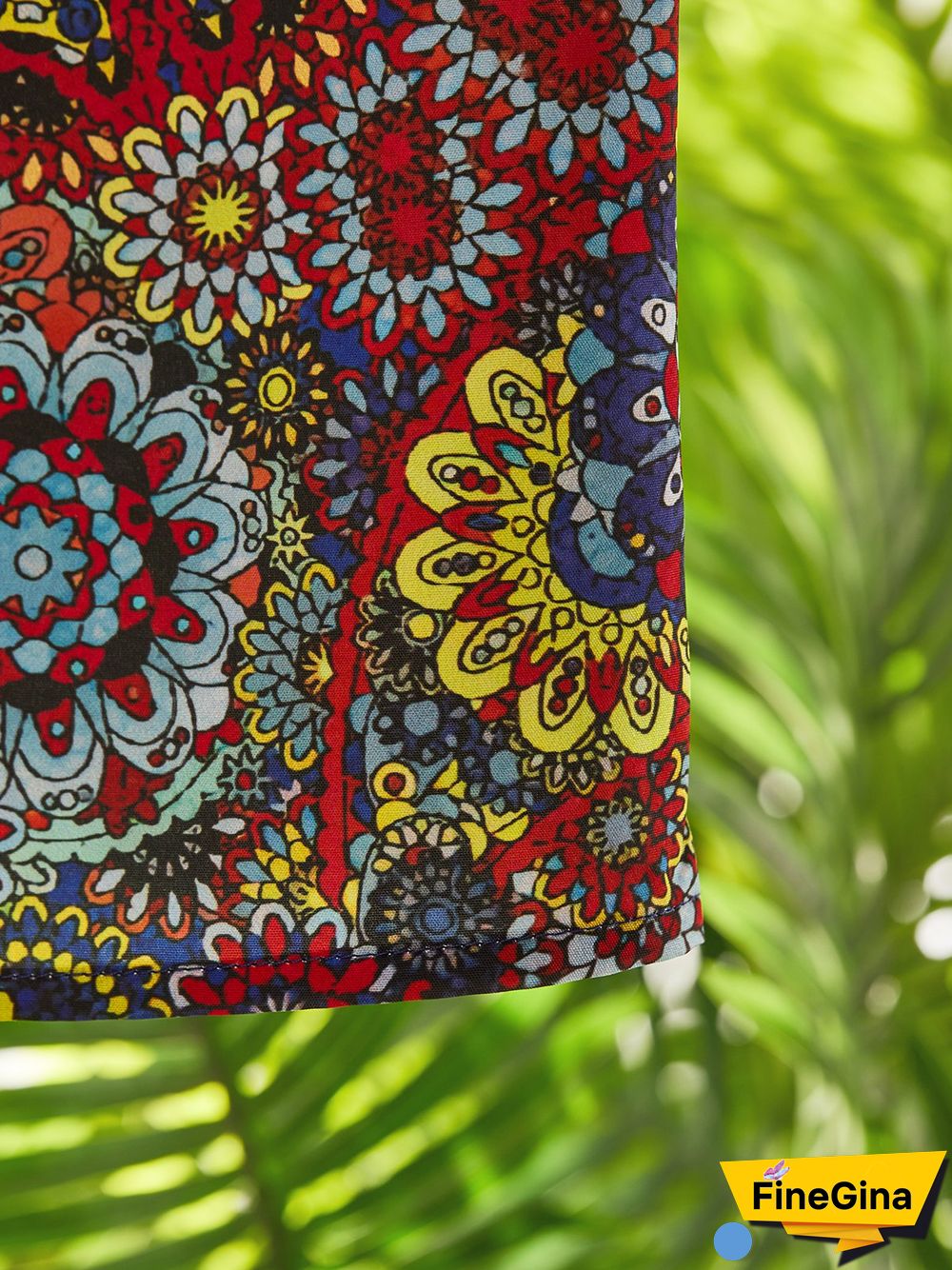 Round Neck Painted Short Sleeve Tops