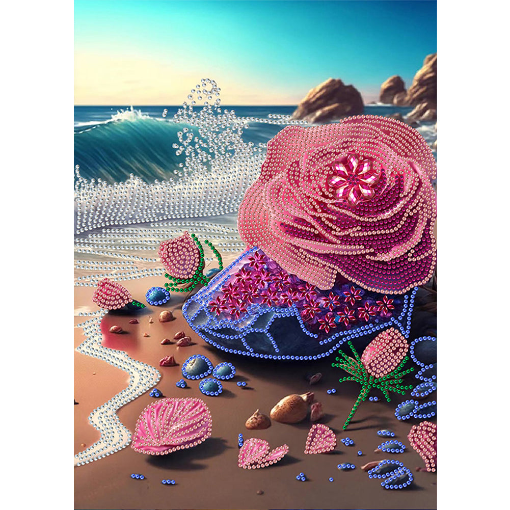 Dreamy Seaside Beach Shells 30*40CM(Canvas) Special Shaped Drill Diamond Painting gbfke