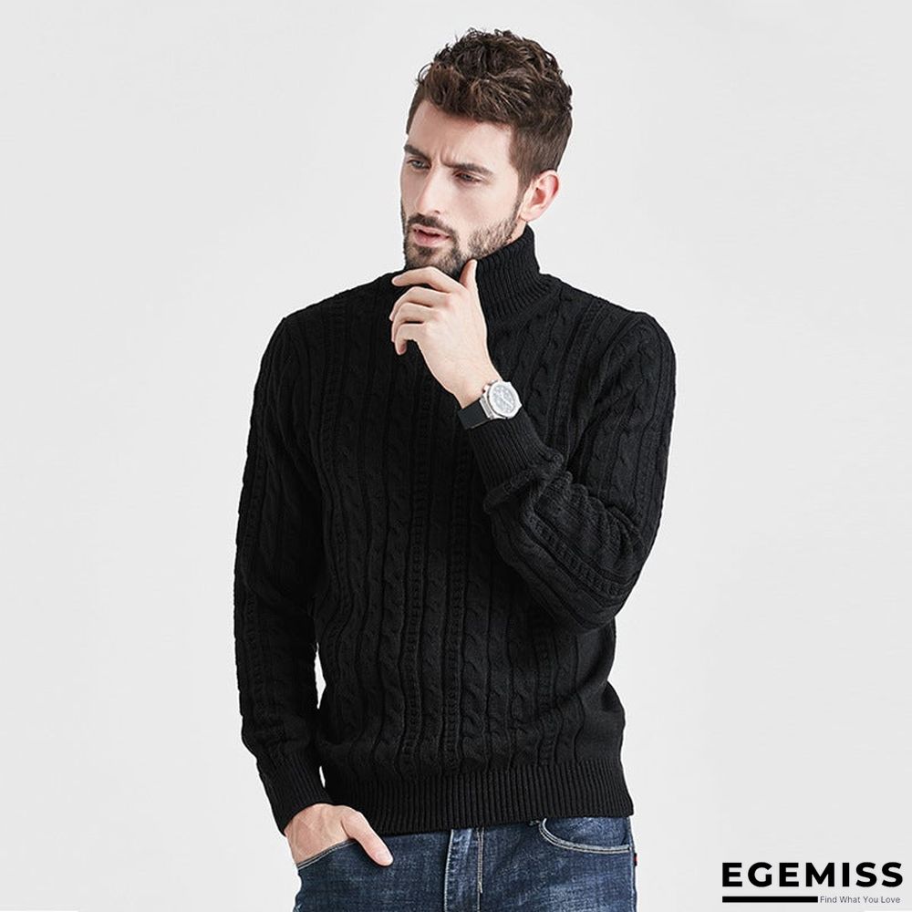 High Neck Versatile Men's Sweater | EGEMISS