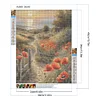 Pfad zwischen Blumen - runder Bohrer Diamond Painting - 30*40cm