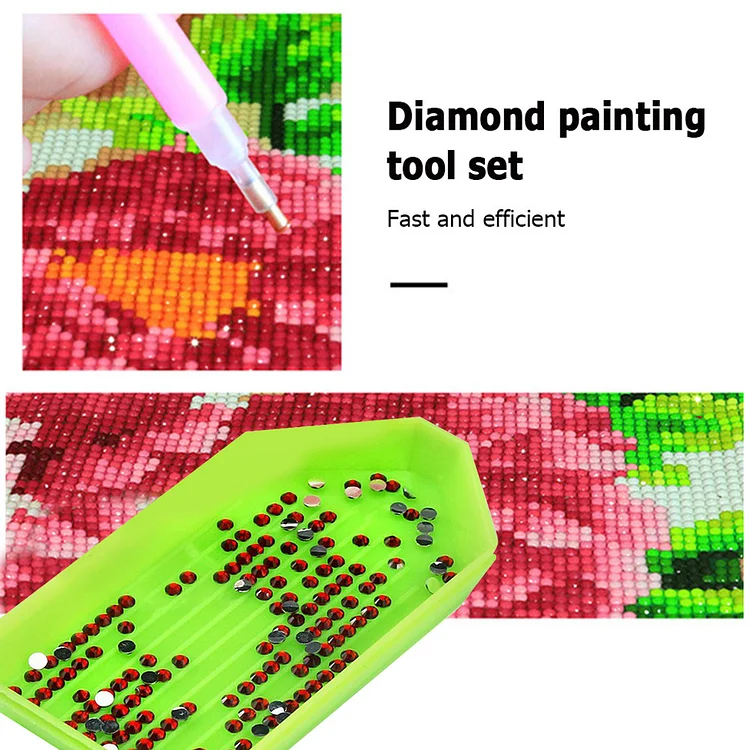 14PCS Resin Diamond Art Pen with Trays Diamond Dot Pen DIY Diamond