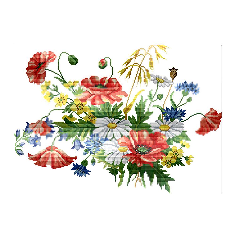 

Flowers Blooming - 14CT Stamped Cross Stitch - 47*35cm, 501 Original