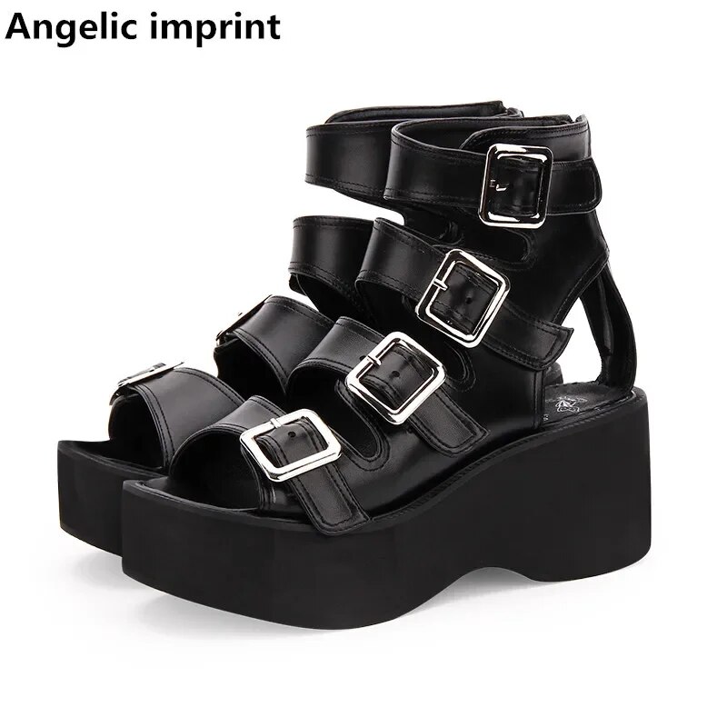 VCshoes Woman Mori Girl Lolita Cosplay Punk Shoes Lady High Heels Pumps Women Princess Dress Sandals 7cm
