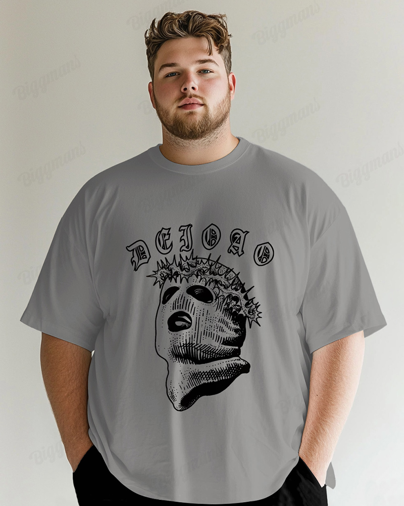 100% Cotton-Thorns Hat Men's Loose Plus Size Short Sleeve T-Shirt