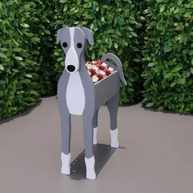 Greyhound Dog Planter