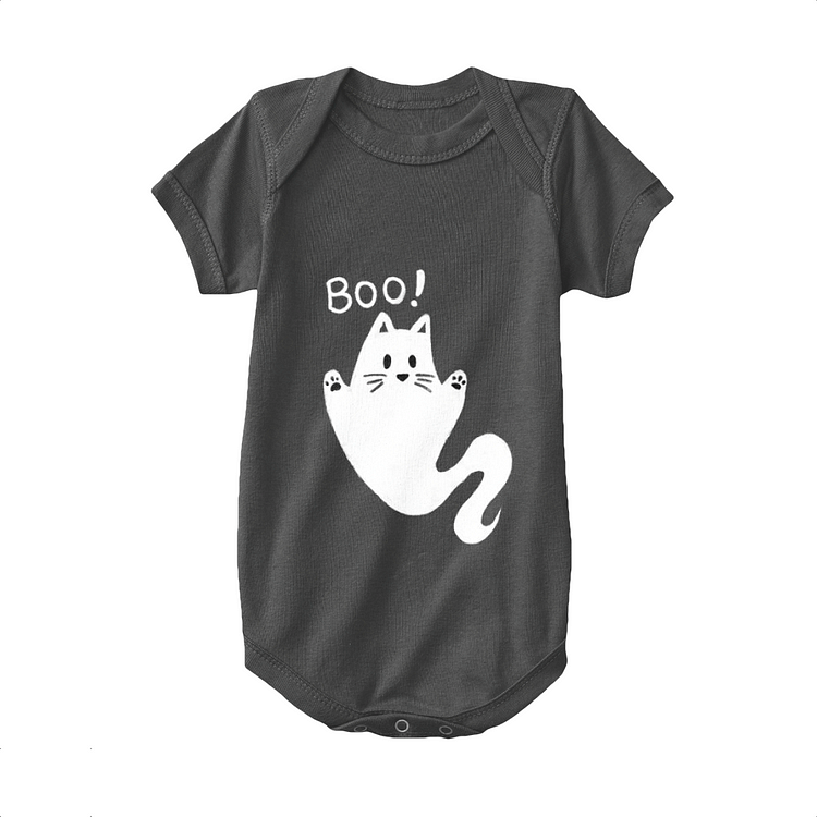 Spooky Cat Ghost, Halloween Baby Onesie
