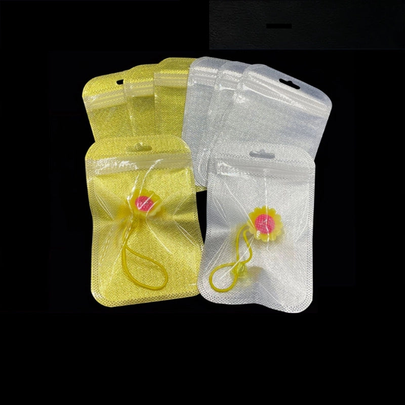 50 PCS/Package Plastic Basic Casual Daily Solid Color Jewelry Packaging Bags