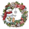 DIY Christmas Wreath Wall Hanging Cross stitch Kit - 11CT Stamped
