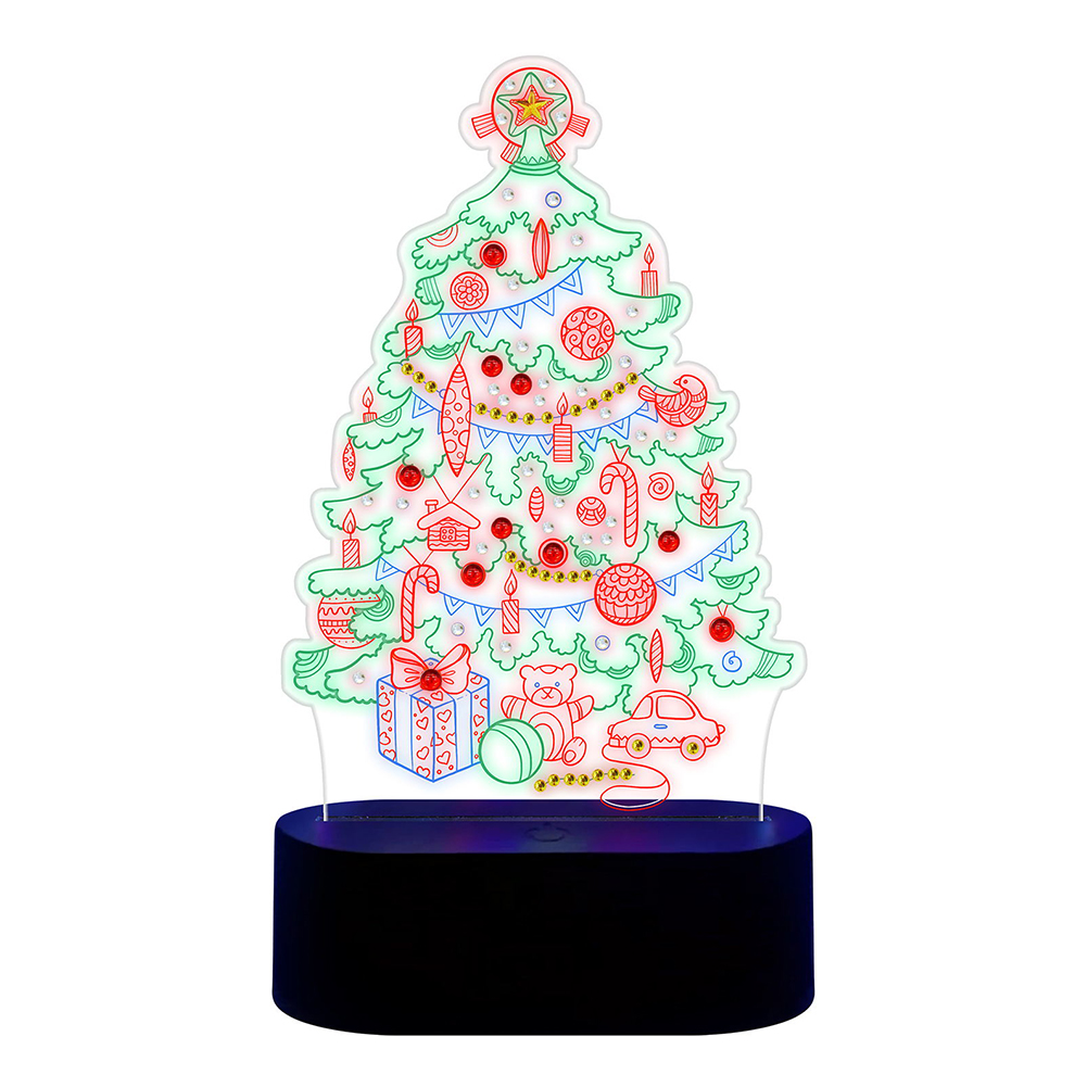 

Christmas Tree - 5D DIY Craft Changeable Light Lamp, 501 Original