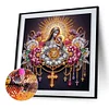 Religi&ouml;se Madonna - speziell geformtes Diamantgem&auml;lde - 30*30cm