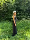 Clauda maxi dress with open back - Black