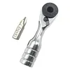 Mini Ratchet Wrench 1/4 Inch Short Ratchet Handle High Quality Socket Tool Torque Ratcheting Wrench for Daily Bicycle Car Repairs