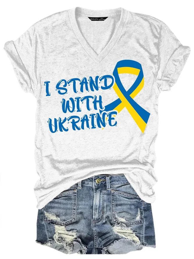 I Stand With Ukraine Women's Short Sleeve T-Shirt