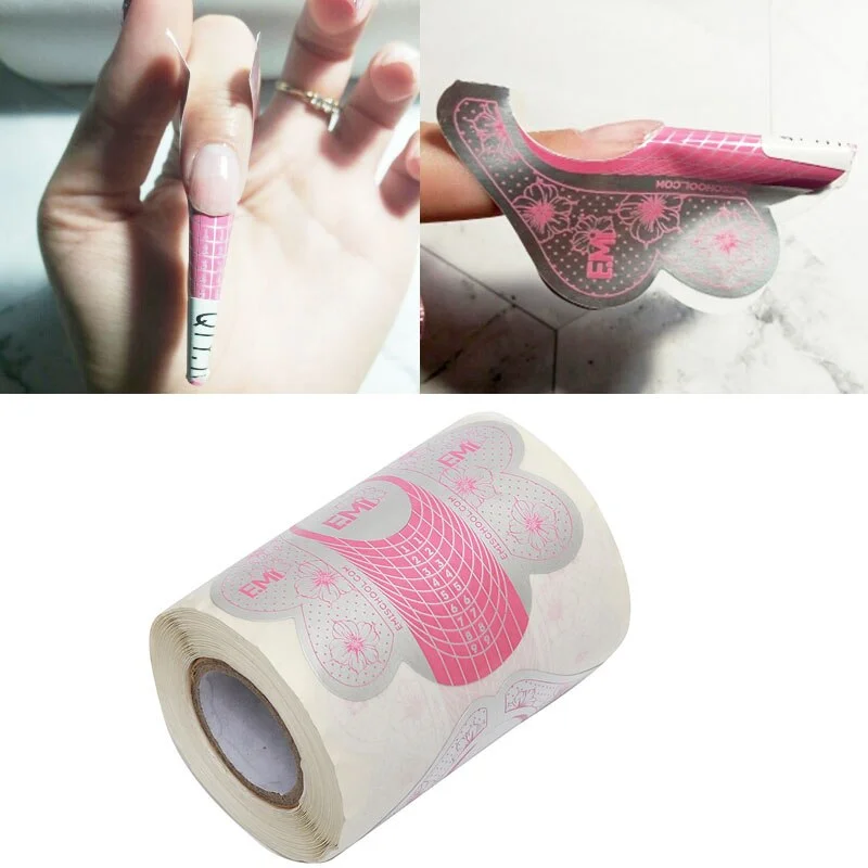 Sculpted Nails Professional Nail Art Tips Extension Forms Guide Stickers Self Adhesive Acrylic UV Gel Form Tool-Nail Inspo